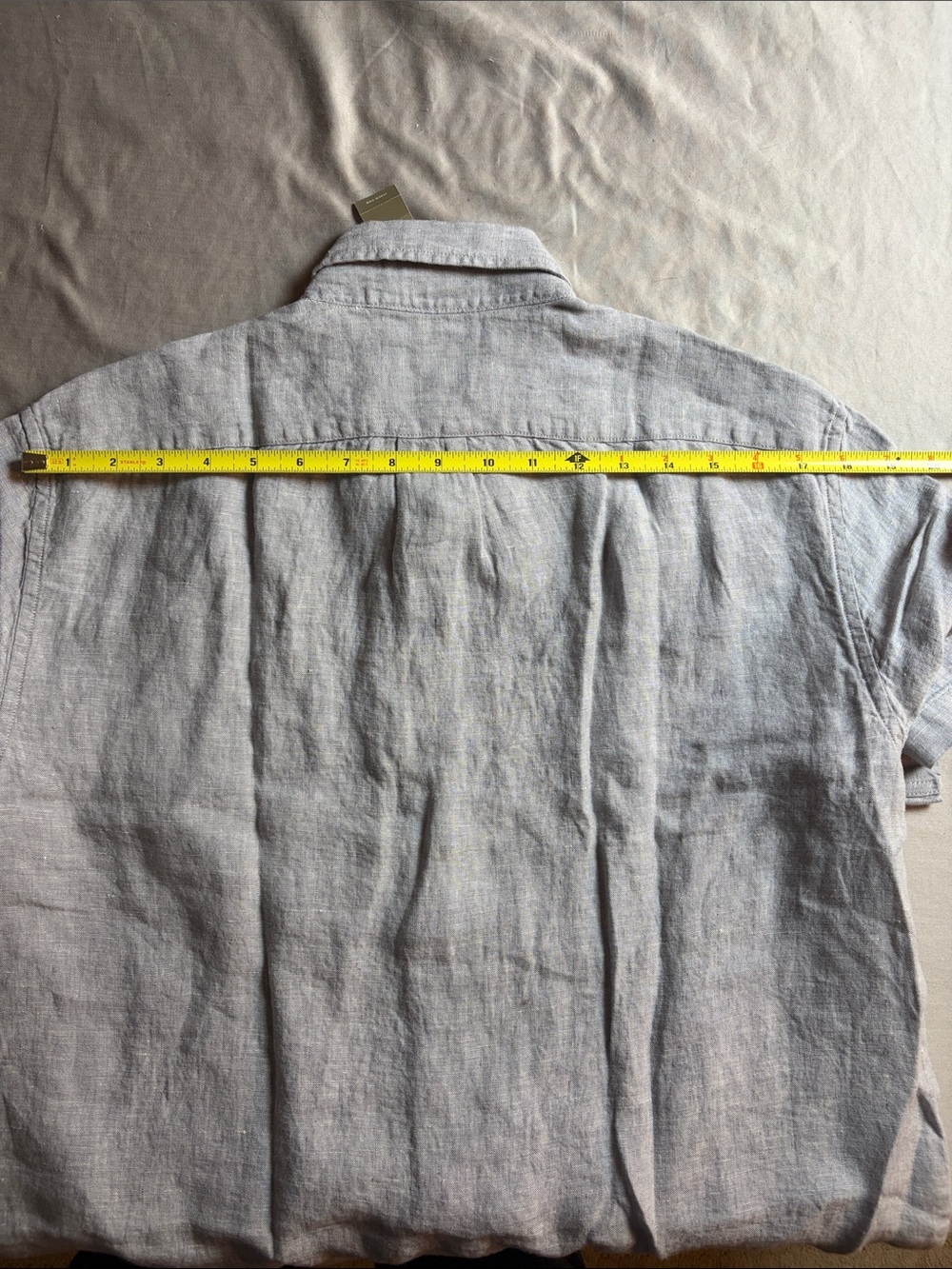 JCrew Irish Linen short sleeve shirt in blue grey. NWT. - Picture 6 of 7